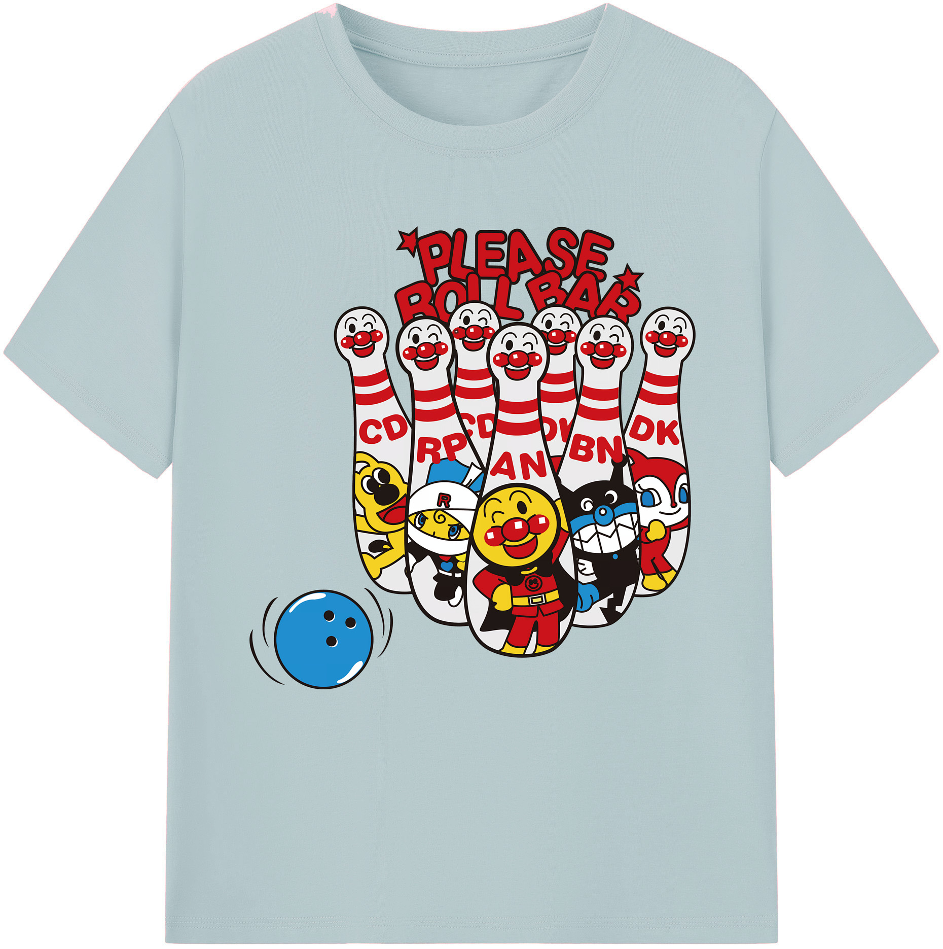（画像用） アンパンマン Anpanman 綿100％半袖Tシャツ（フロントプリント）